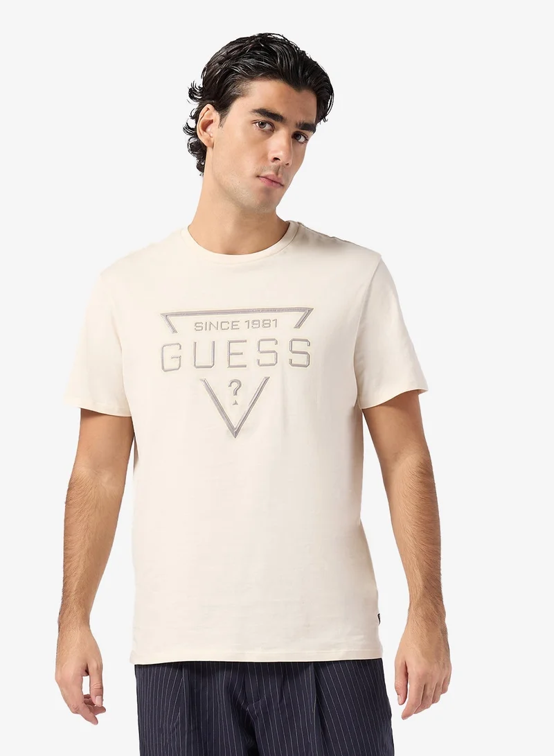 GUESS Short Sleeve Painted Triangle Tee